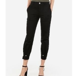 high waisted straight cropped pant
